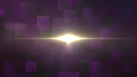 Bright Light Streaming Over Digital Purple Grid Design