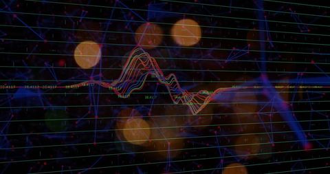 Abstract Financial Data Visualization with Light Bokeh - Download Free Stock Images Pikwizard.com