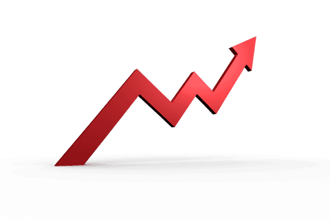 red zigzag upward arrow on transparent background - Download Free Stock Videos Pikwizard.com