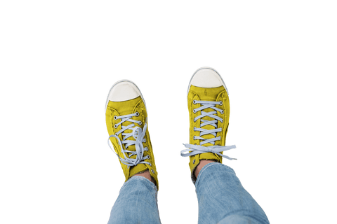 yellow sneakers legs transparent background fashion lifestyle - Download Free Stock Videos Pikwizard.com