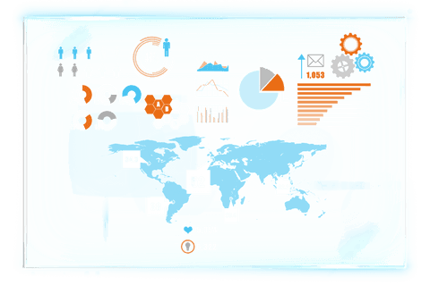 transparent dashboard screen with charts and world map graphics - Download Free Stock Videos Pikwizard.com
