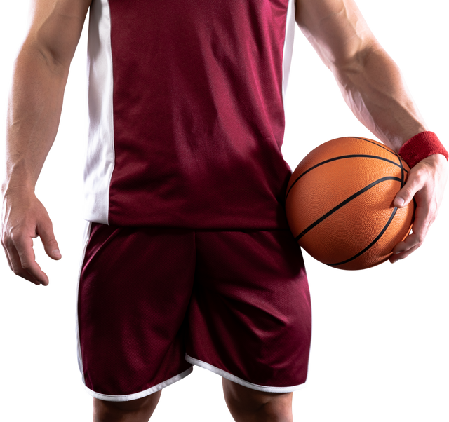 Transparent Male Basketball Player Holding Ball Wearing Team Jersey - Download Free Stock Videos Pikwizard.com