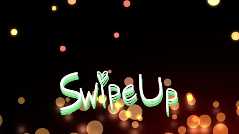 Bright Swipe Up Text with Festive Glowing Elements