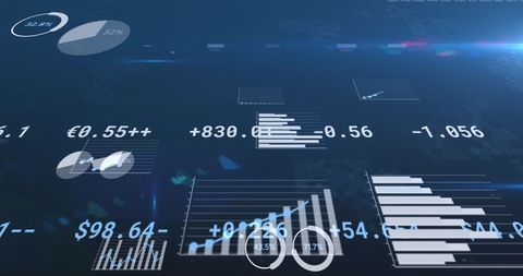 Digital Interface Displaying Dynamic Financial Data - Download Free Stock Images Pikwizard.com