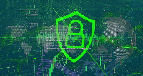 Digital Security Concept with Transparent Padlock