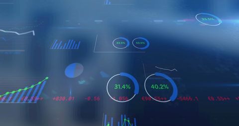 Digital Financial Data and Statistics Visual Interface - Download Free Stock Images Pikwizard.com
