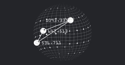 3D Globe with Triangular Grid Nodes and Connected Data Points - Download Free Stock Images Pikwizard.com