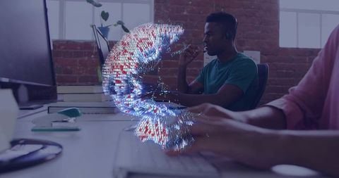Holographic globe enhancing office collaboration and innovation