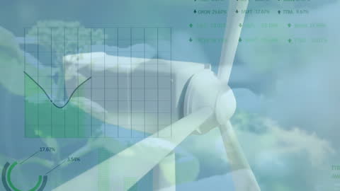 Wind Turbine and Digital Interface with Market Data Overlays
