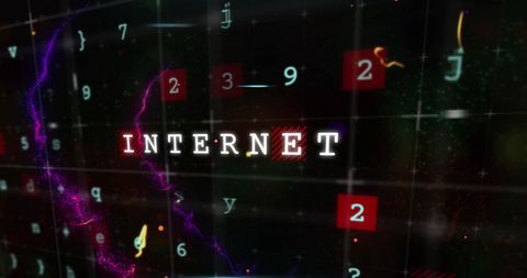 Abstract Digital Security Concept with Internet Keyword - Download Free Stock Images Pikwizard.com