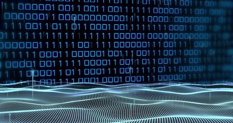 Binary Code and Digital Waves Representing Data Processing - Download Free Stock Images Pikwizard.com