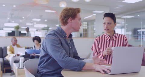 Animated Data Overlays Enhancing Modern Office Collaboration