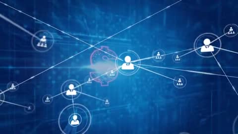 Abstract Global Communication Network with Central User Icon