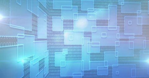 Abstract Futuristic Binary Code and Geometric Network - Download Free Stock Images Pikwizard.com