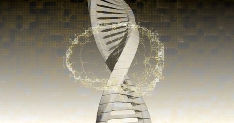 Futuristic dna helix technology concept illustration