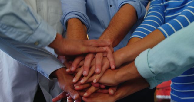 Collaborative Team Joining Hands in Unity - Download Free Stock Images Pikwizard.com