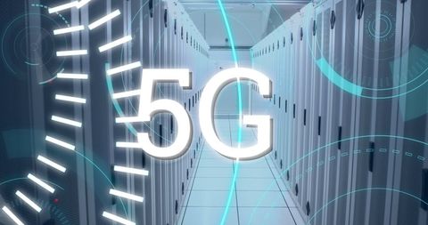 Futuristic 5G Technology with Server Infrastructure - Download Free Stock Images Pikwizard.com