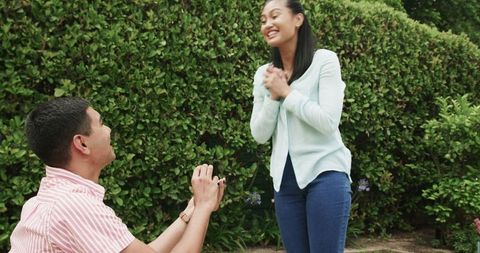 Heartwarming Marriage Proposal in Lush Garden