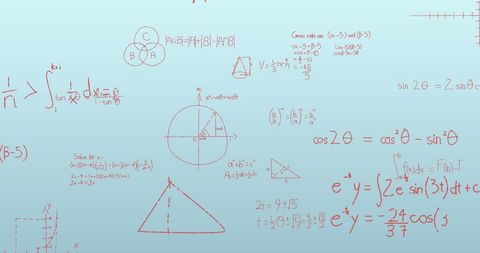 Digital Handwritten Mathematical Formulas on Gradient Background - Download Free Stock Images Pikwizard.com
