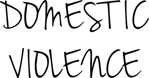 Domestic violence text design on transparent background
