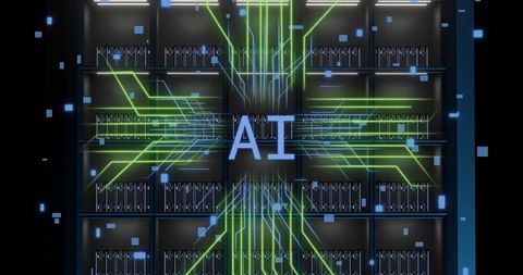 AI Digital Data Processing on Computer Servers - Download Free Stock Images Pikwizard.com