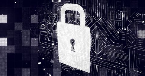 Cybersecurity Concept with Padlock on Digital Circuit Background - Download Free Stock Images Pikwizard.com