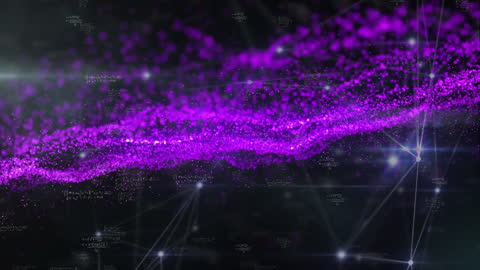 Abstract DNA Strand with Particle Firework Effects