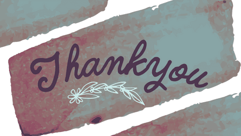 Thank You Text on Transparent Metal Sign
