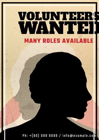 Vintage Volunteering Recruitment Poster for Community Engagement - Download Free Stock Templates Pikwizard.com