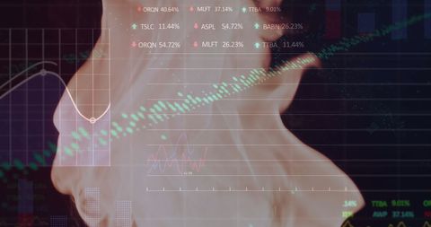 Financial Data Processing with Fiery Overlay - Download Free Stock Images Pikwizard.com