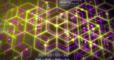 Abstract QR Code with Digital Network Connectivity - Download Free Stock Images Pikwizard.com