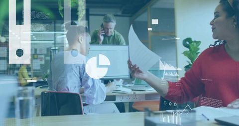 Sharing documents and analyzing data in modern open office with digital analytics overlays