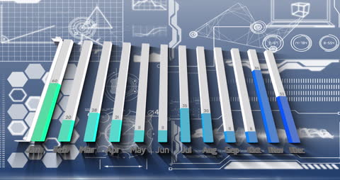 Data Analytics Concept with Graphs over Designing Blueprints