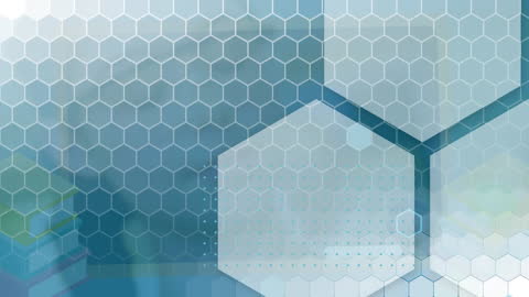 Abstract Blue Hexagon Pattern Reflecting Technological Innovation
