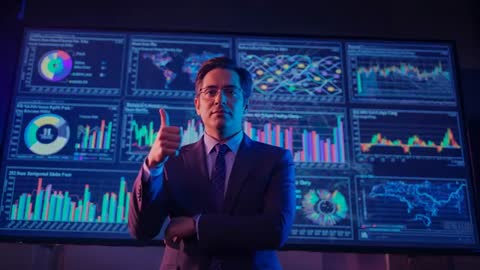 Confident Professional Approving Advanced Data Analytics