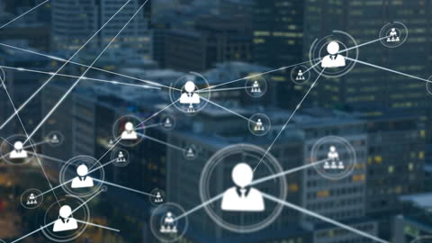 Digital Networking and Global Business Connectivity Concept