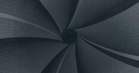 Abstract Futuristic Iris with Digital Network Connections