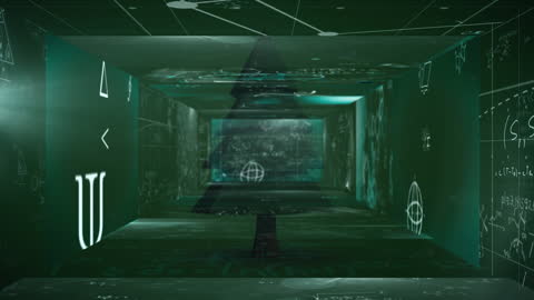 Digital Christmas Tree with Calculations in Virtual Room