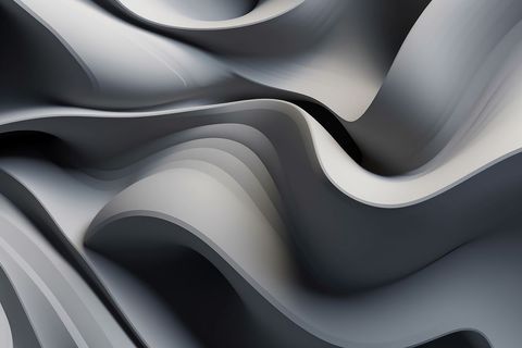 Abstract gray 3d wave forms with soft curves design