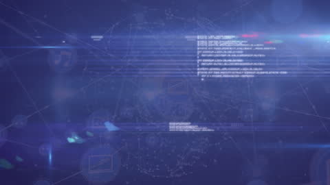 Futuristic Digital Data Processing on Global Network Wallpaper