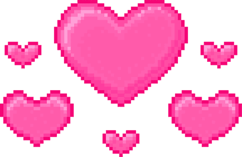 pixelated pink hearts on transparent background for nostalgic love art - Download Free Stock Videos Pikwizard.com