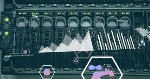 Innovative Digital Interface and Data Processing in Server Room - Download Free Stock Images Pikwizard.com