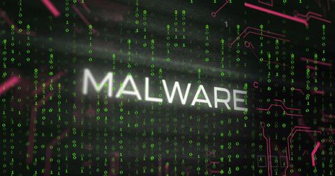 Malware Concept with Binary Code and Motherboard Overlay - Download Free Stock Images Pikwizard.com
