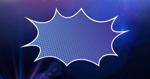 Comic Speech Bubble on Radiant Blue Abstract Background