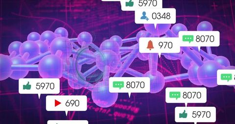 Futuristic Digital Network with Social Media Integration