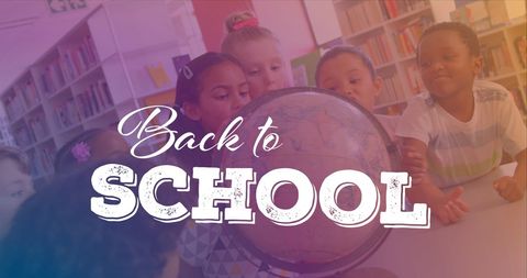 Diverse Children Exploring Globe Back to School Concept