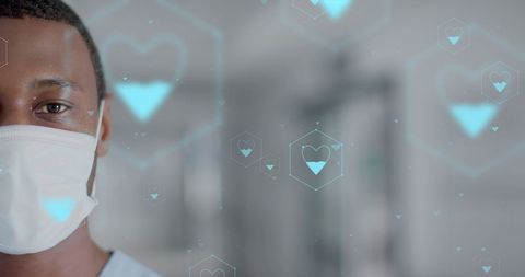 Healthcare Professional Amidst Digital Medical Network