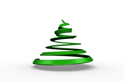 Green Spiral Christmas Tree on Transparent Background for Holiday Design - Download Free Stock Videos Pikwizard.com