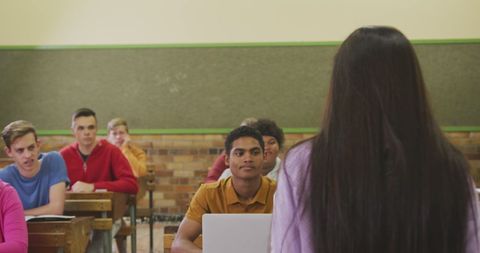 Diverse Classroom Engaged in Lecture with Teacher - Download Free Stock Images Pikwizard.com
