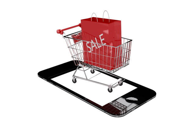 Transparent Shopping Trolley, Sale Bag on Smartphone for Retail promotion - Download Free Stock Videos Pikwizard.com